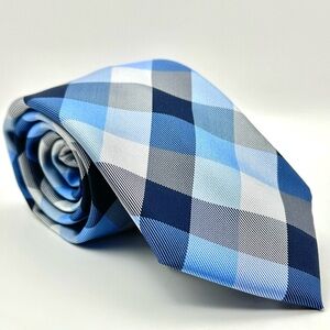 Nautica Men’s Tie Blue & Gray Check